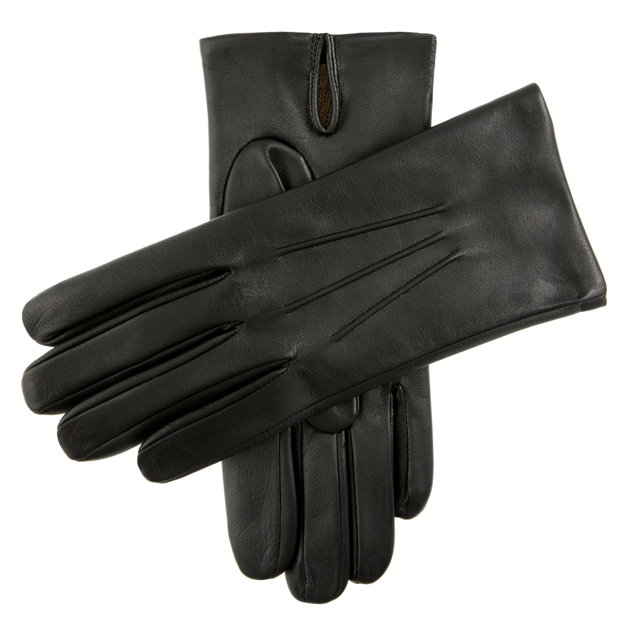 Men s Three Point Cashmere Lined Leather Gloves