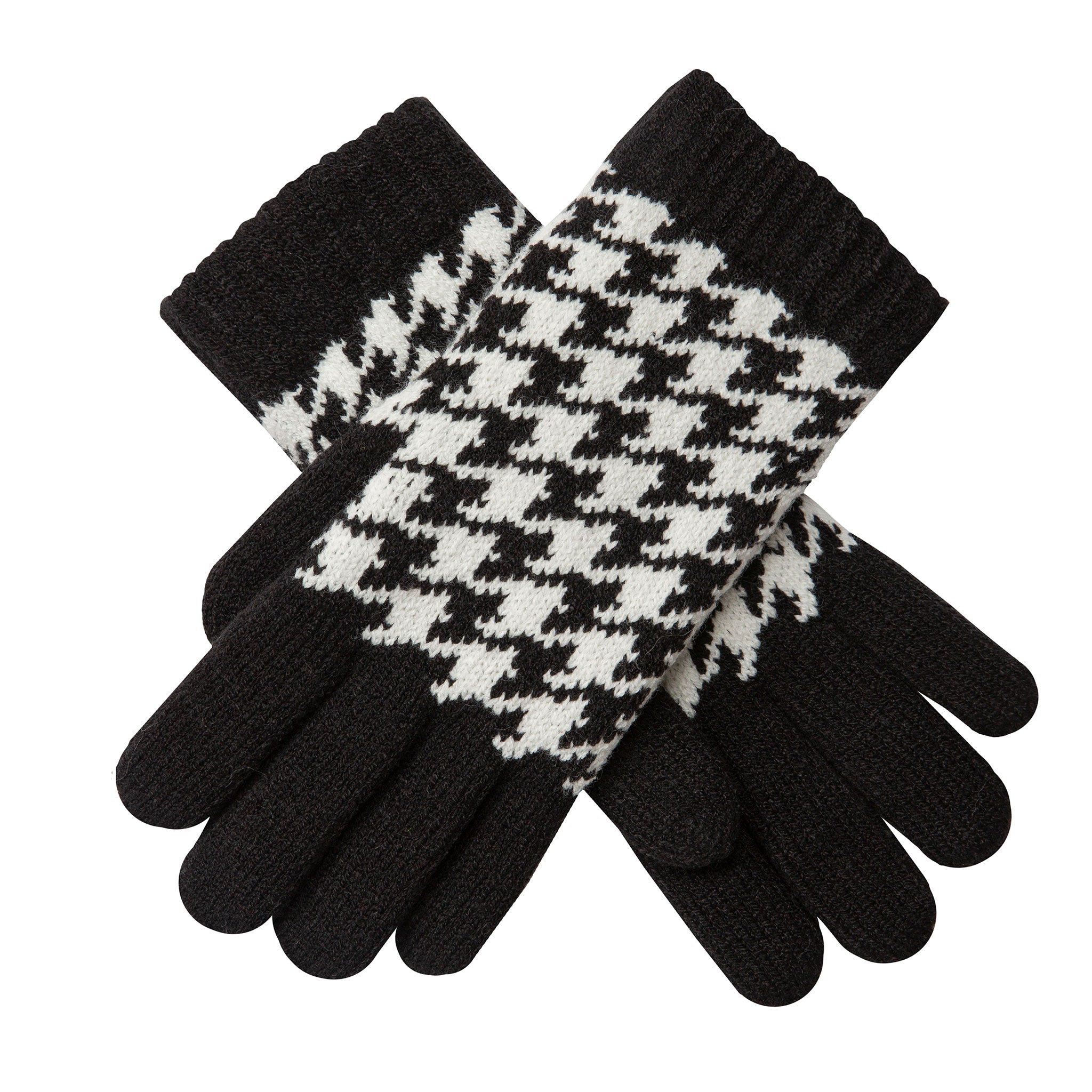 Chic Check - Houndstooth Print Lycra Mitts