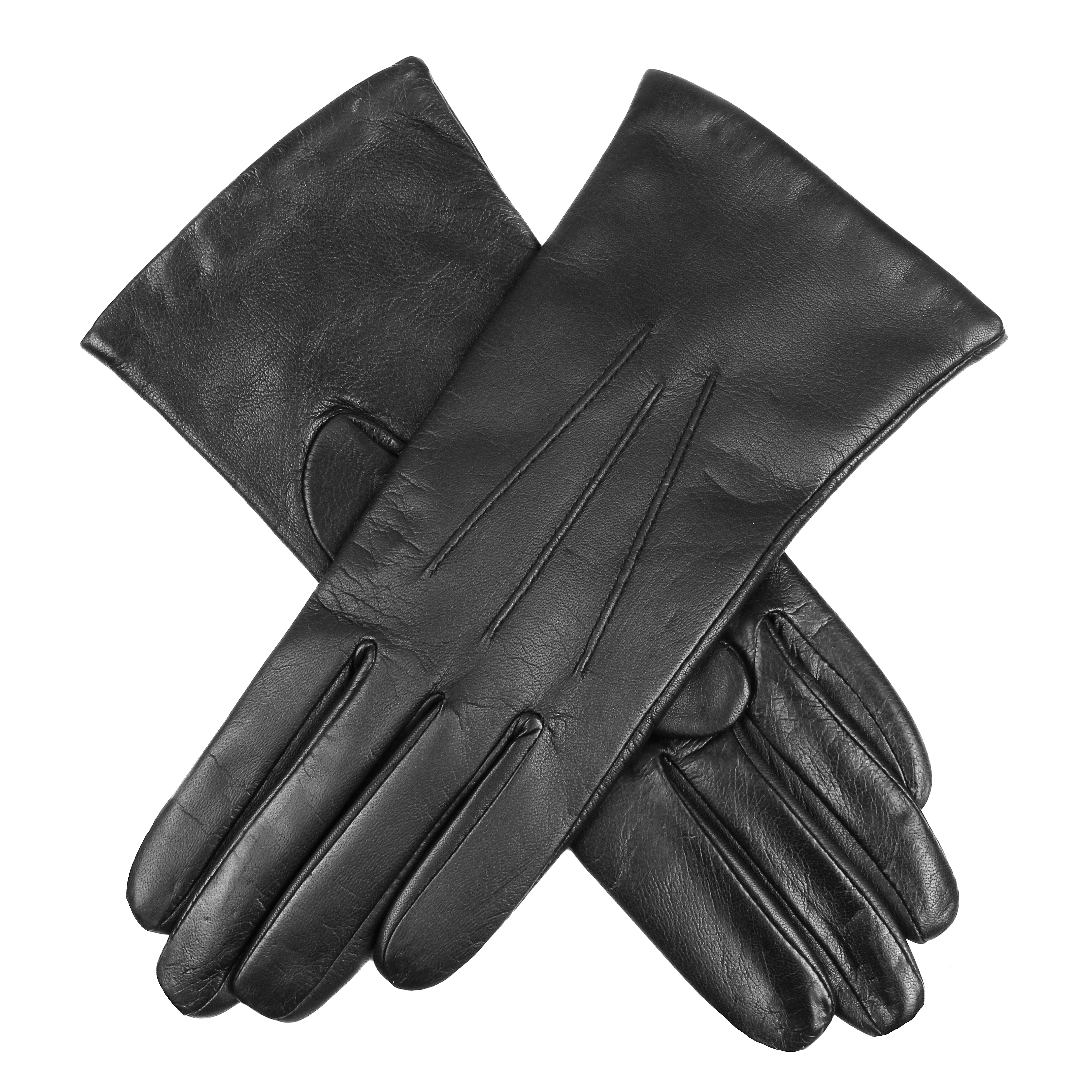 Ladies black leather gloves online