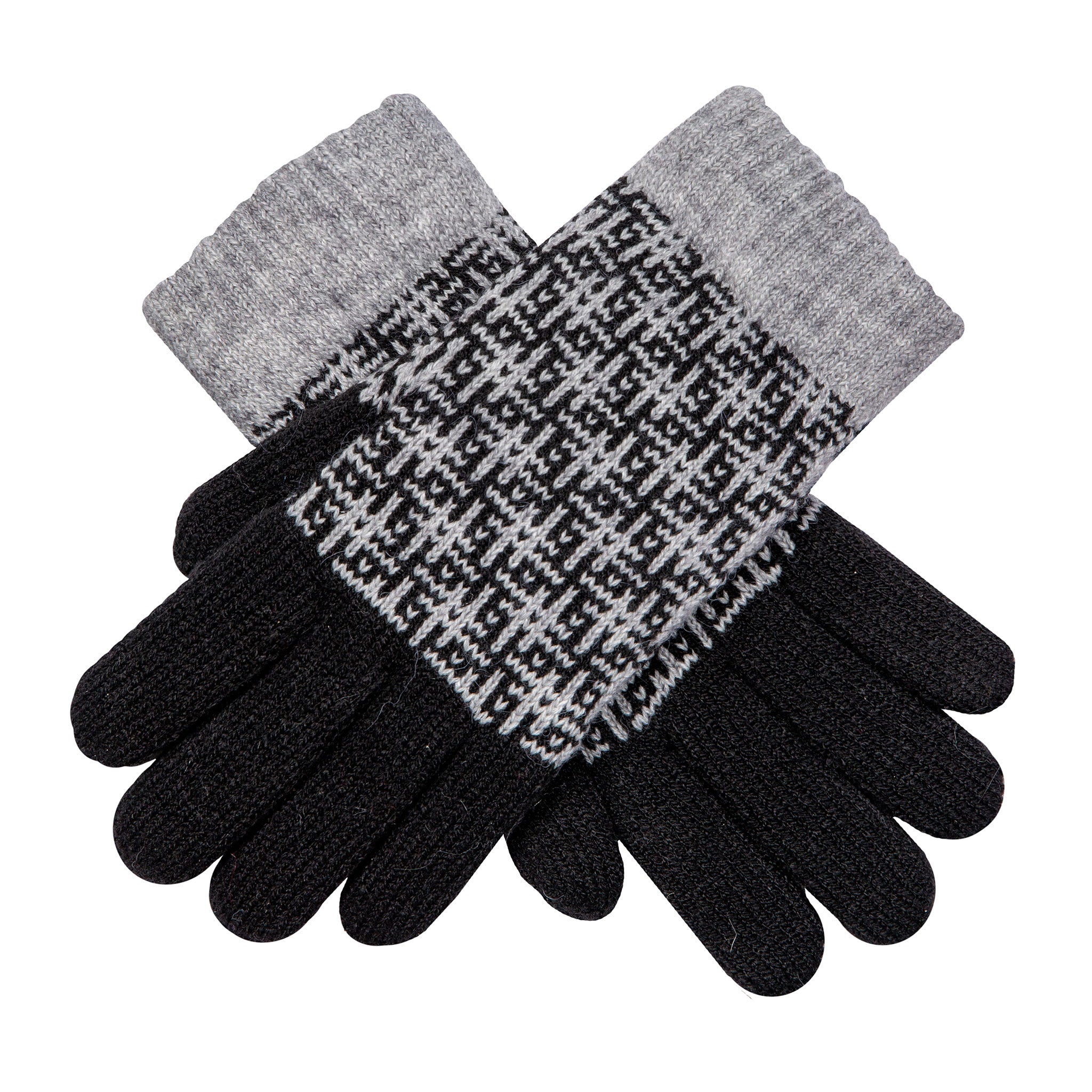 Women’s Jacquard Knitted Gloves with Hash Symbol Pattern | Dents