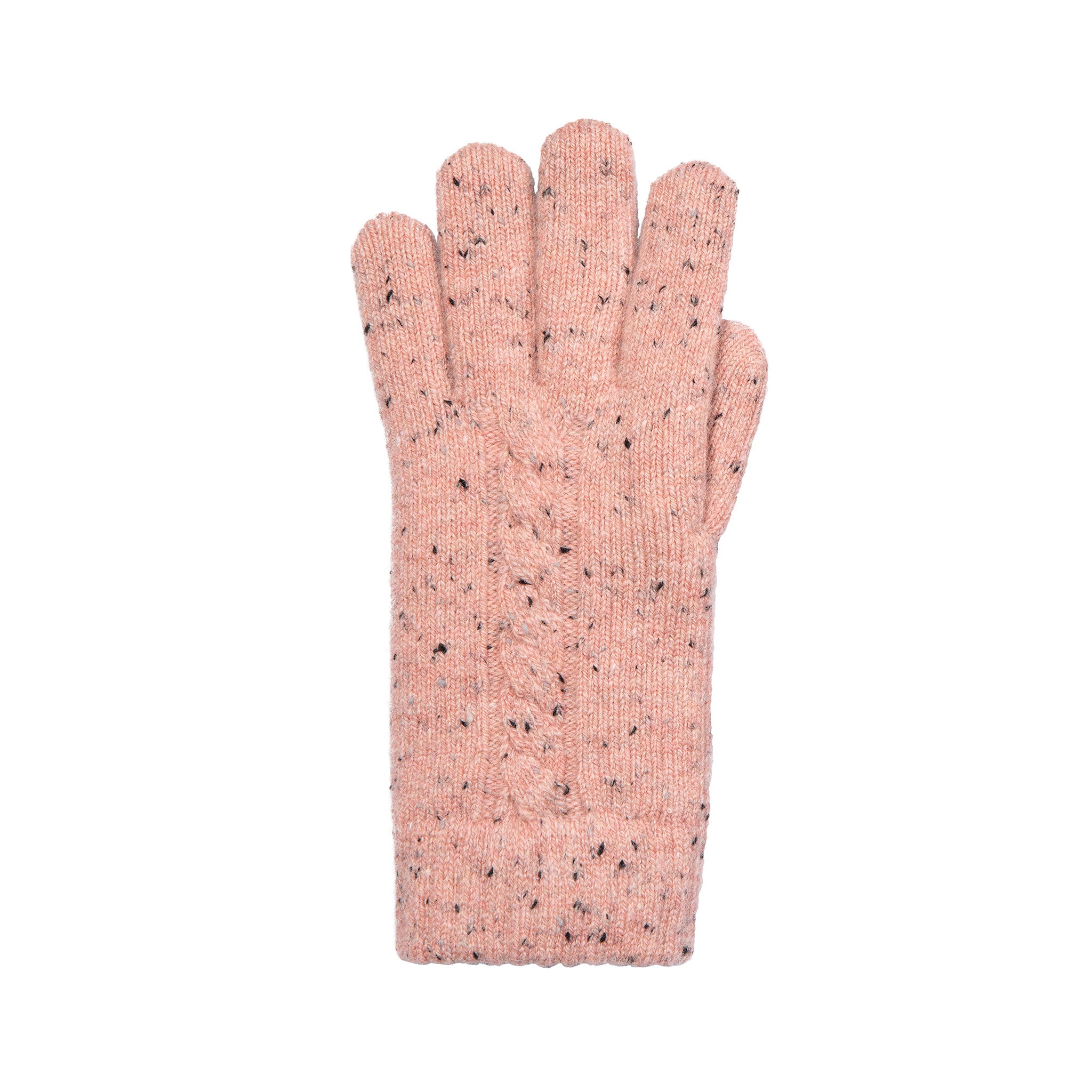 Women s Cable Knit Gloves with Marl Yarn Dents