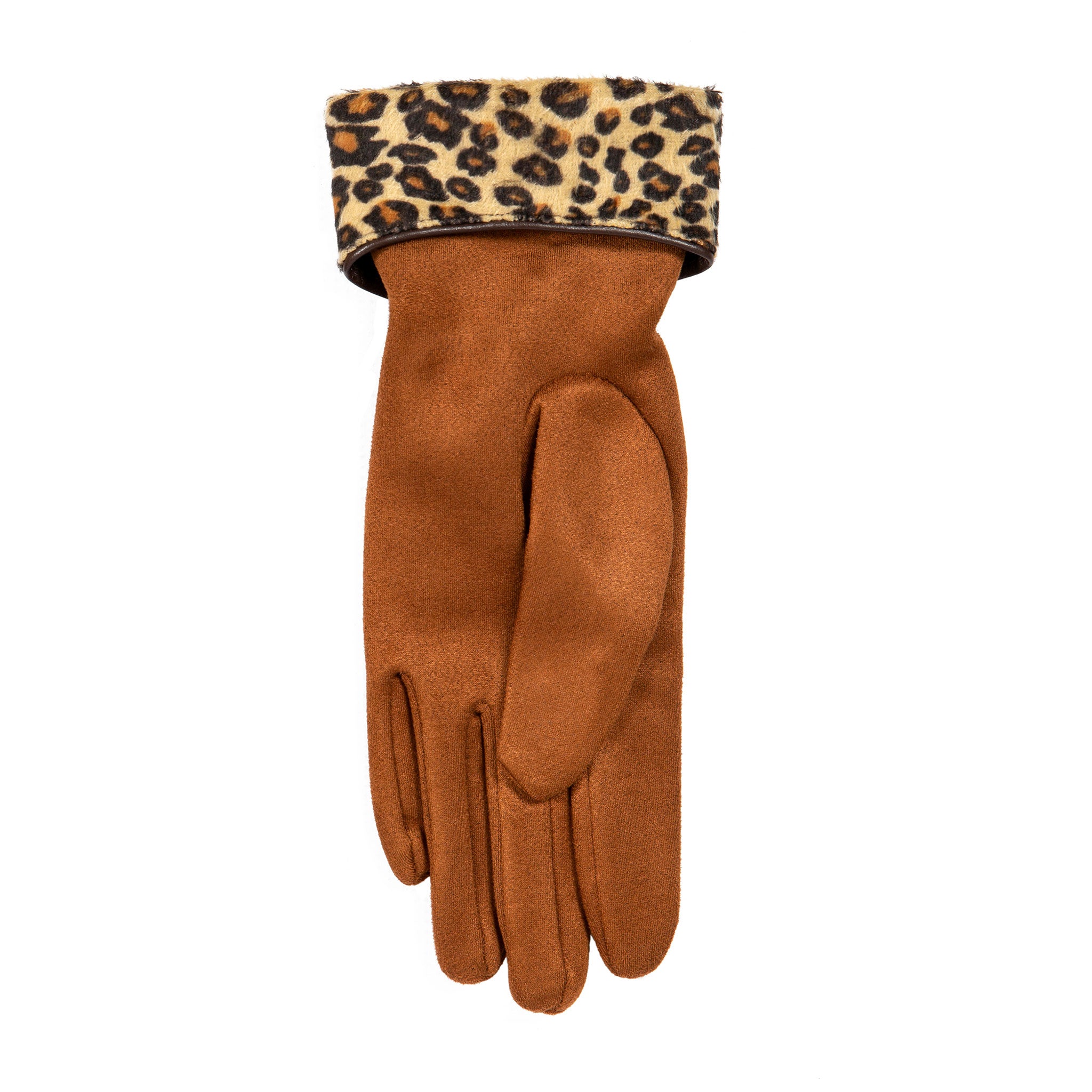 Ladies Gloves, Leopard Print Fingerless Wool Gloves, Women's