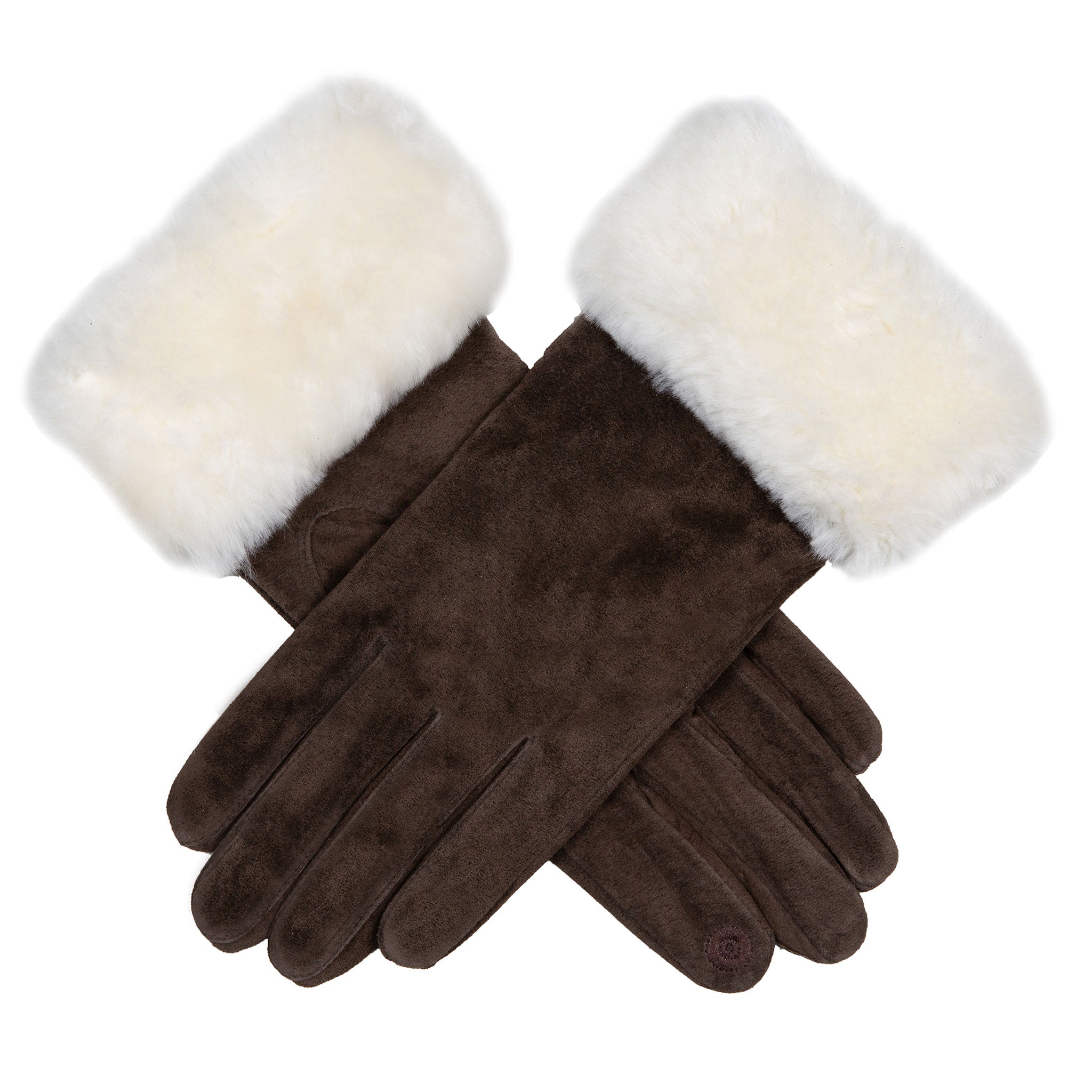 Brown Suede sheepskin gloves store , winter gloves , suede lambskin