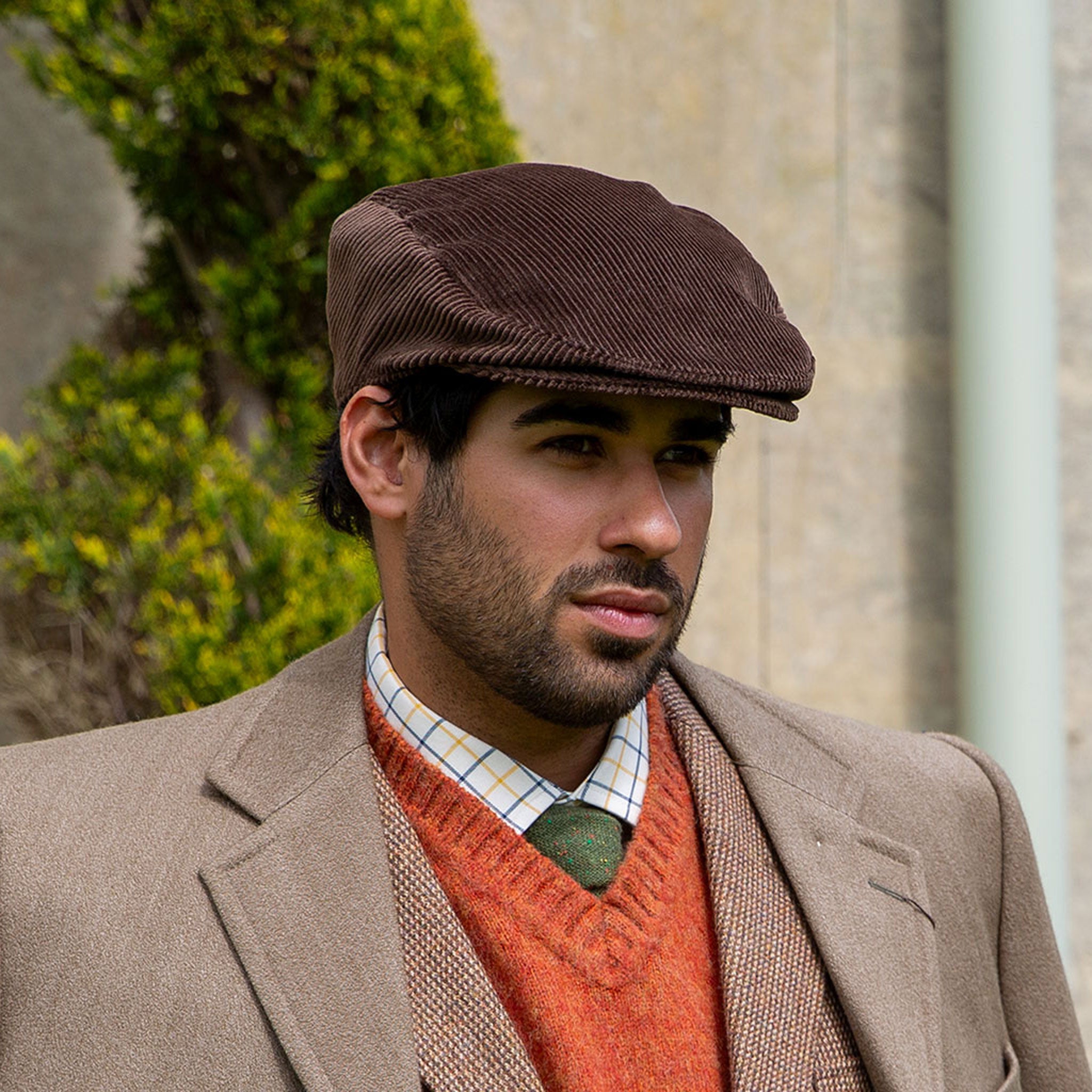 Corduroy flat caps for men on sale