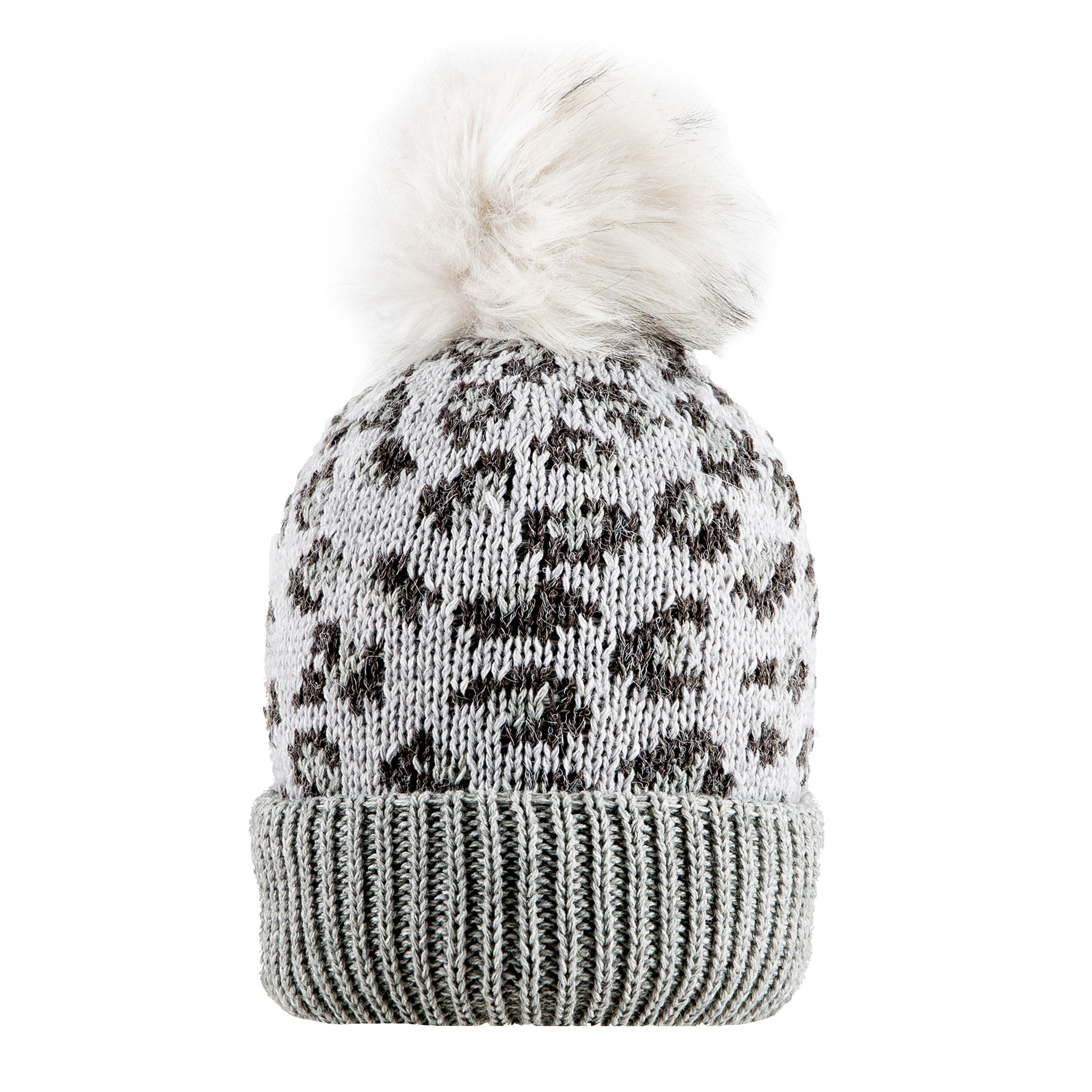 The top Natural Leopard Knit Hat