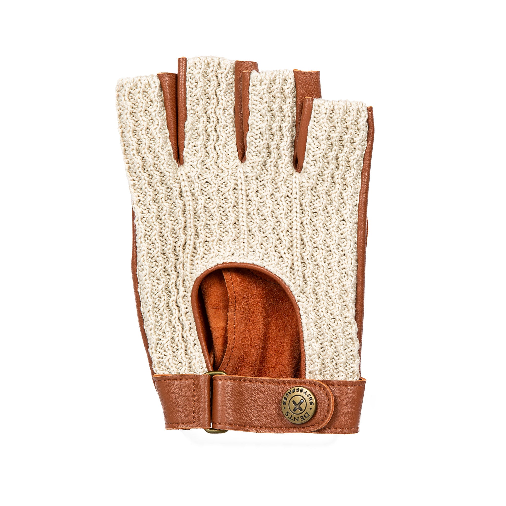 Bloomingdale's on sale Knit Crochet Leather Driving Gloves