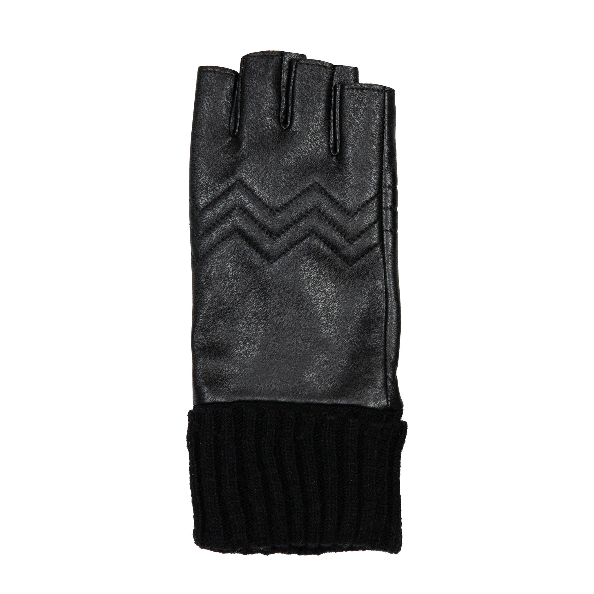 Designer silk gloves outlet black white long zig zag