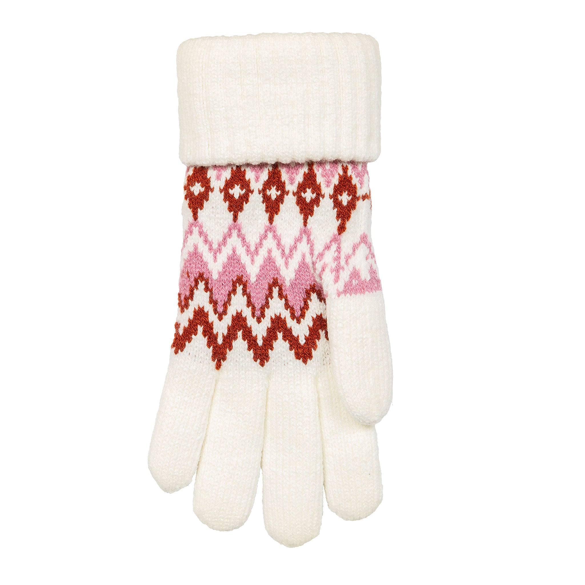 Women s Jacquard Fair Isle Knitted Gloves Dents