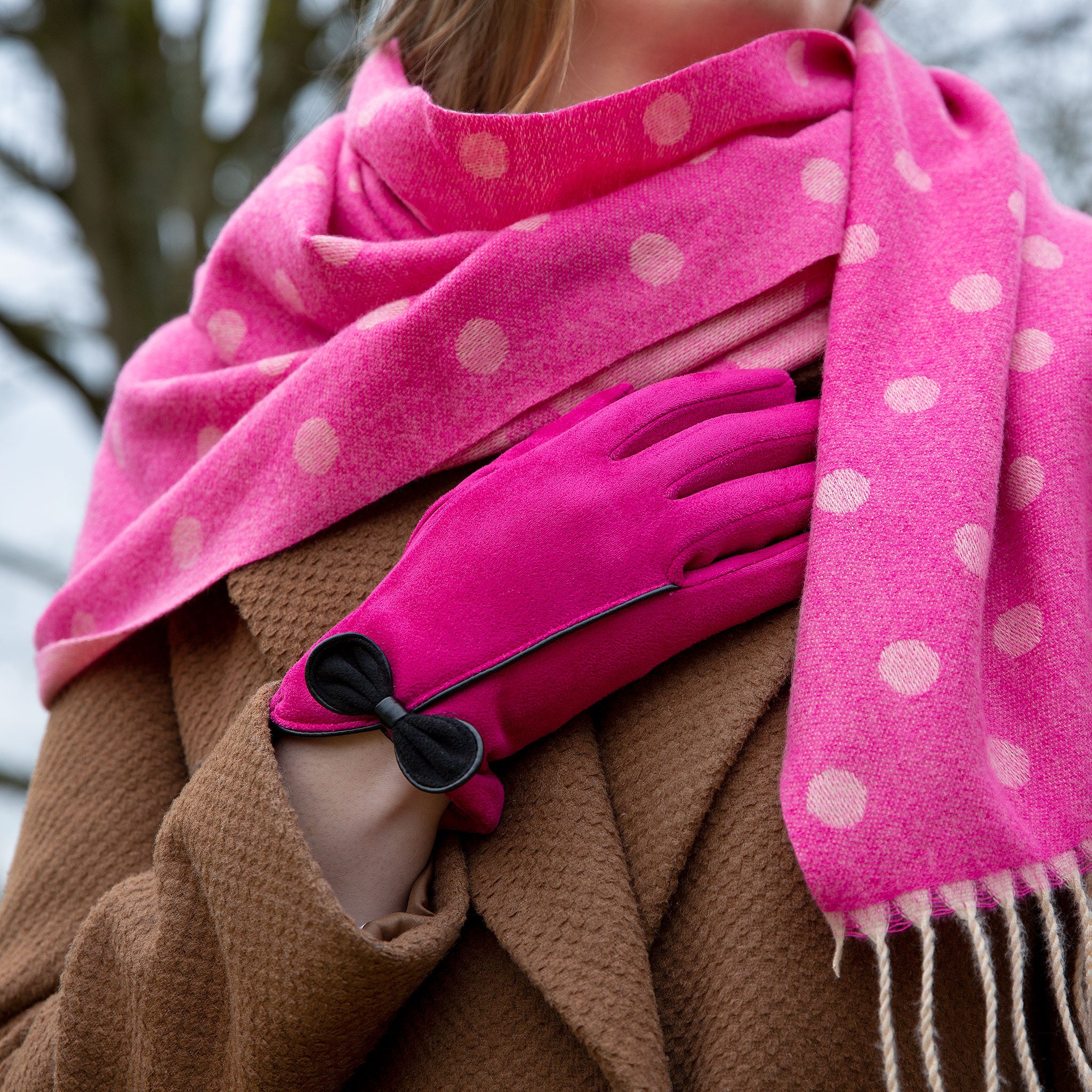 Polka dot scarf hot sale womens