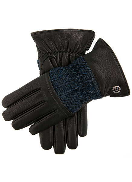 Harris tweed houndstooth gloves