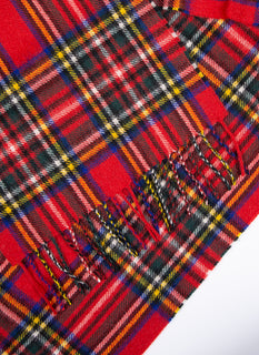 Heritage Tartan Check Cashmere Scarf with Tassels