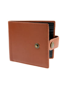 ZIPPED CARD HOLDER IN SMOOTH LAMBSKIN - TAN