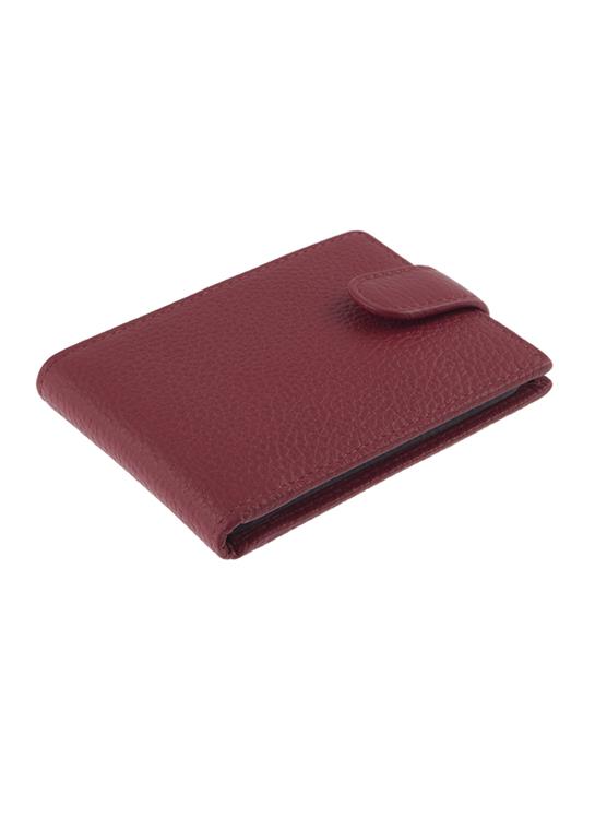 Dents Beauley Pebble Grain Leather Bifold RFID Coin Wallet - Berry Red - Can Be Embossed or Personalised