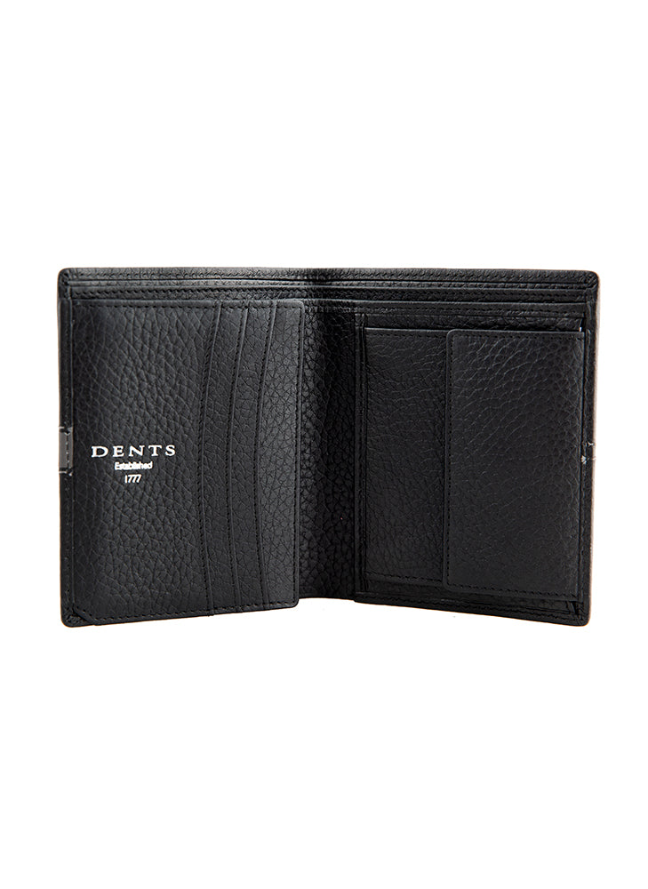 Dents Beauley Pebble Grain Leather Bifold RFID Coin Wallet - Berry Red - Can Be Embossed or Personalised