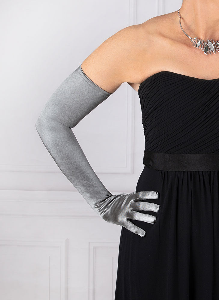 Grey evening clearance gloves