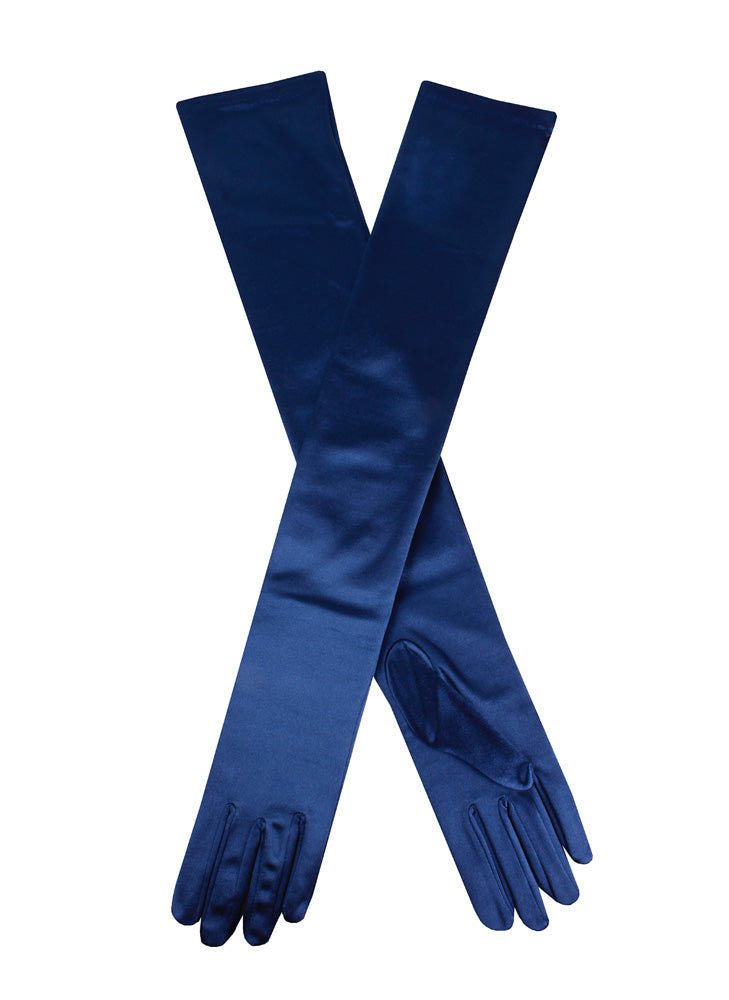 Navy blue long clearance gloves